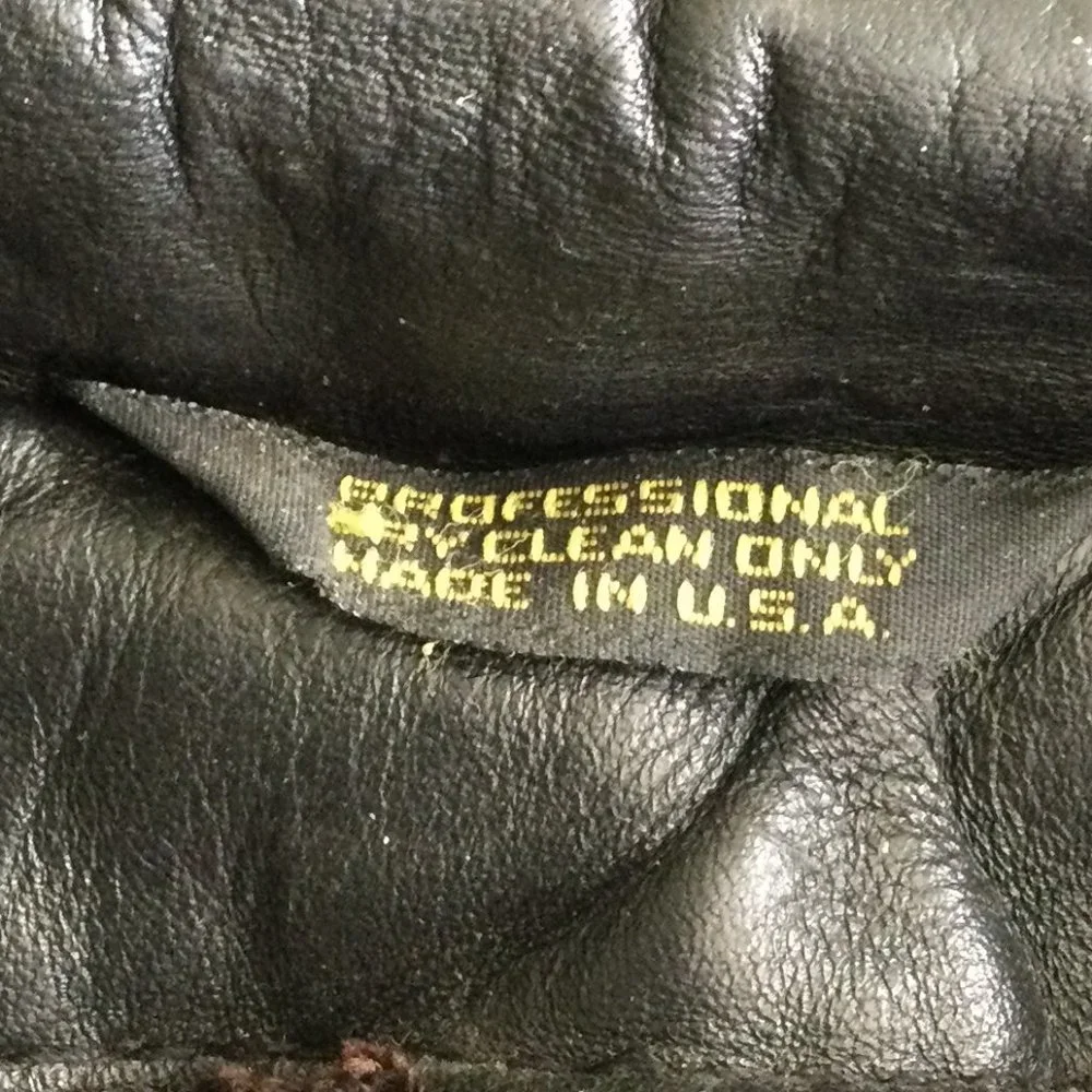 Excelled Black Leather Jacket,‎ Vintage, 42R,